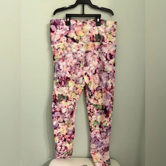 RBX Floral Print Pink & Purple Leggings - Picture 2 of 5
